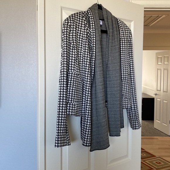 Cabi houndstooth open knit jacket - Picture 2 of 3